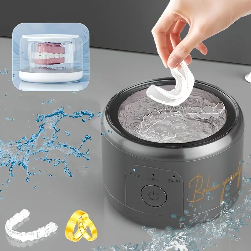 New Mini Ultrasonic Cleaning Machine for Business Travel, Office, Personal Fixture, Portable Ultrasonic Cleaning Machine, Sonic Cleaner