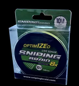 Sniping Braid - 10 LB Optimized 8 Strand Technology High Vis Green Small Diameter for Fishing