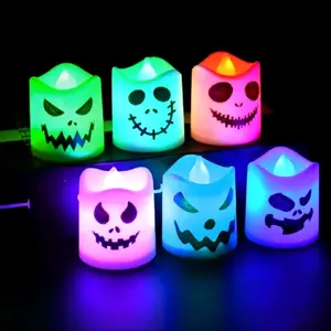 6 Piece Pumpkin Candle Lights for Festive Home Decor