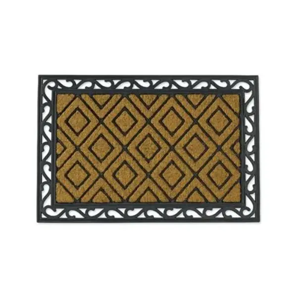 3-Pack Durable Natural Fiber Coir-Rubber Entryway Rugs, 24x36 in - Indoor Entryways Use, Room Decor, House Decor Accent