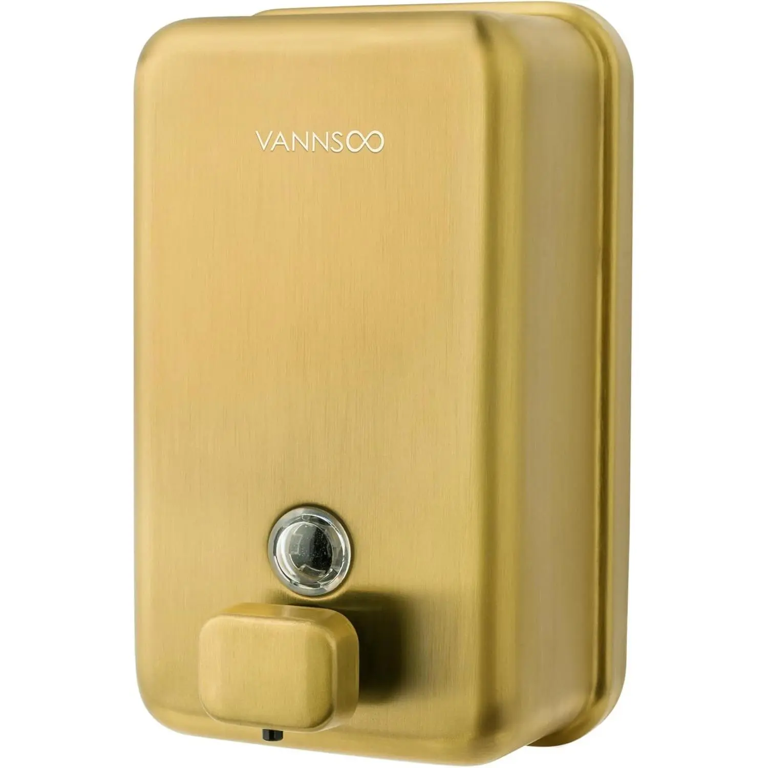 Wall Mounted Commercial Soap Dispenser Bathroom, Vertical Gold | 1200ml 40oz Stainless Steel Liquid Hand Sanitizer Dispenser
