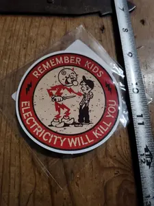 1/3pcs electric 3-Pack Electric Shock Hazard Warning Labels: Funny Kilowatt Caution Stickers for Electricians, Hard Hats, Laptops, Water Bottles, Cars, Helmets