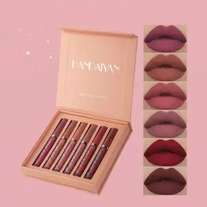 Long Lasting Lip Gloss Set, 6 Counts/set Matte Lipstick,Easy Coloring Lip Sticks, Suitable for All Occasions Lip Makeup,Girls and Women Makeup Accessories,Cosmetic