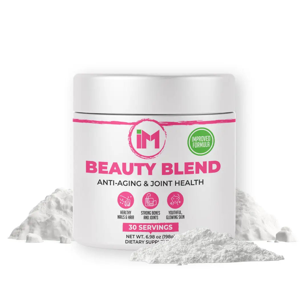 IM Beauty Blend Collagen Powder with Hyaluronic Acid & B6 | Anti-Aging & Joint H...