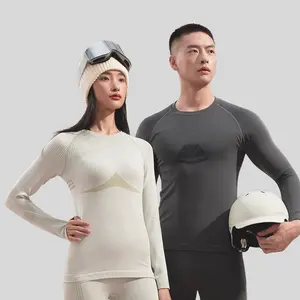 Skiing Quick-drying Clothes Functional Underwear Women's Sports Warm Bottom Sweating Hiking Mountain Climbing Running Fitness Clothing Men's Suit