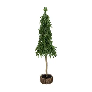 Northlight 29.5-Inch Downswept Iced Tree Wood B ase - Unlit