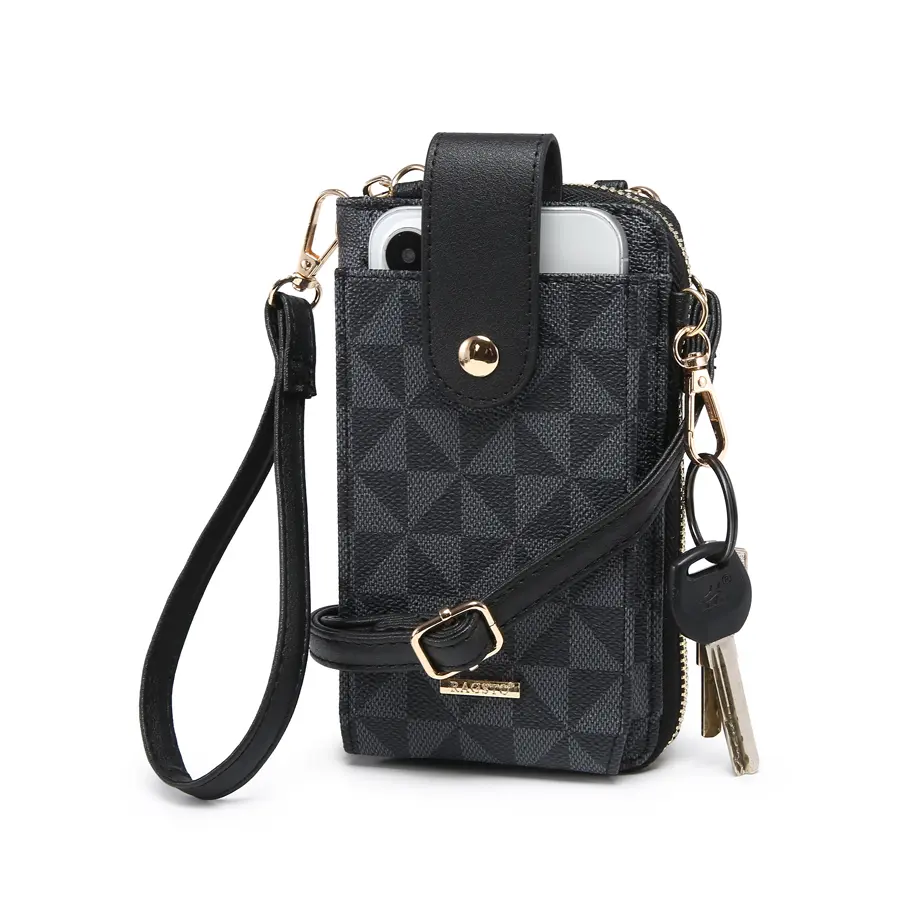 Women's Retro Trendy Mini Crossbody Phone Purse - Multi-Zipper, Card Slots, Detachable Wrist Strap, Adjustable Shoulder Strap, Cash/Key Pocket - Ideal for Everyday Commute, Shopping, Valentine’s Gift