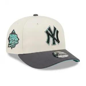 New Era 9FORTY New York Yankees GRAY Fitted Cap – Classic NY Logo, Flat Brim, Structured High Crown, Premium MLB Baseball Hat, Streetwear Essential for Everyday Style
