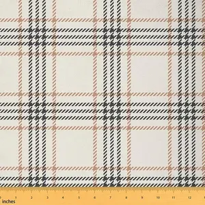 Tartan Plaid Upholstery Fabric,Vintage Buffalo Check Fabric by The Yard,Farmhouse Gird Geometric Fabric for Upholstery and Home DIY Projects,2 Yards