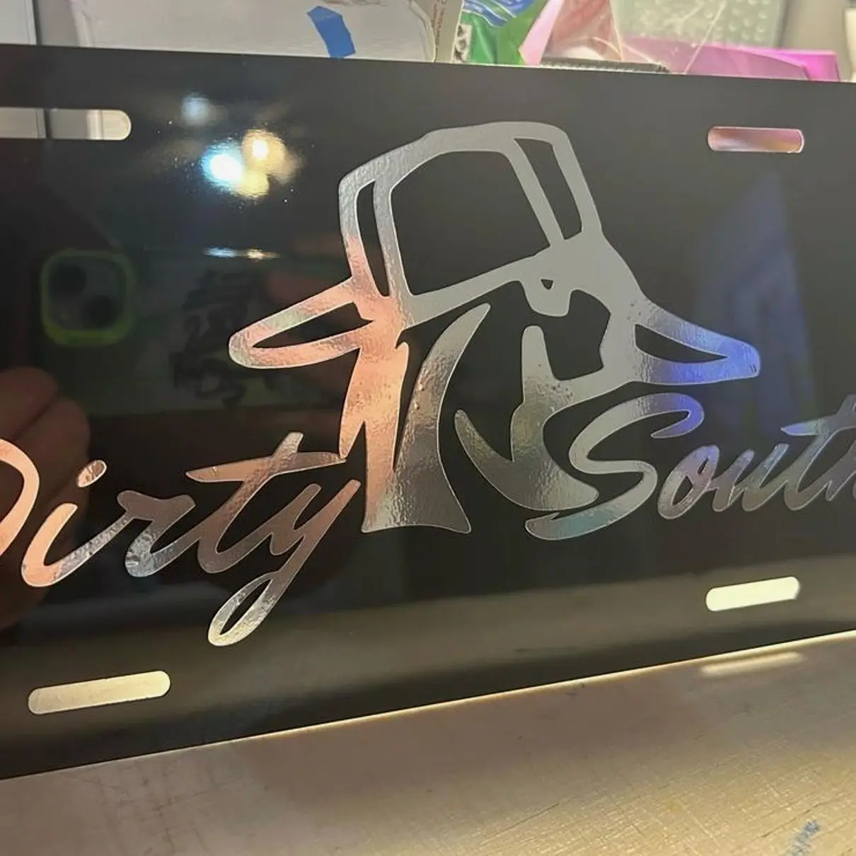 Dirty south duck license plate