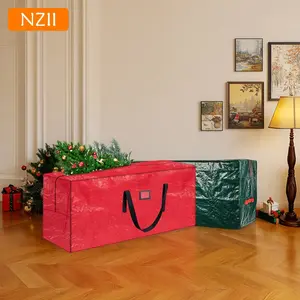 Nzii 7.5ft/9ft Large Christmas Tree Storage Bag, Fits Holiday Artificial Disassembled Trees, Durable Reinforced Handles, Dual Zipper, Space Saver Bags