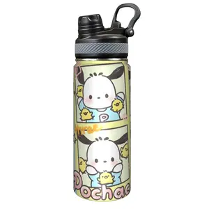 Pochacco 20oz Stainless Steel Insulated Travel Mug with BPA-Free Design Cute Cartoon Character Print Reusable Portable for Home Car Running Outdoor Activities