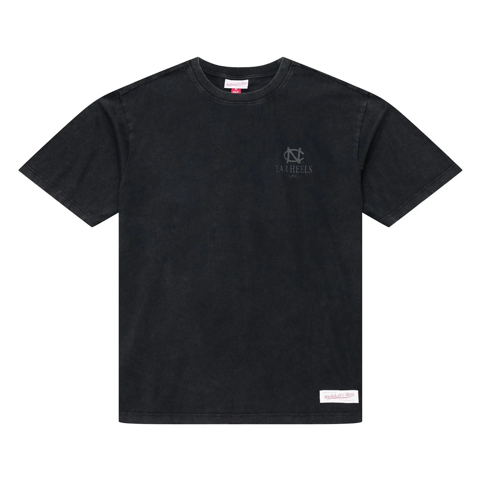 North Carolina Tar Heels Black Core Essentials T-Shirt NCAA Throwback Tee Graphic Vintage Fan Gear Mitchell & Ness