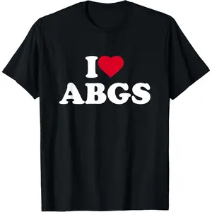 [100% Cotton] I Love ABGS Bold Statement T-Shirt For Trendy Streetwear Lovers.