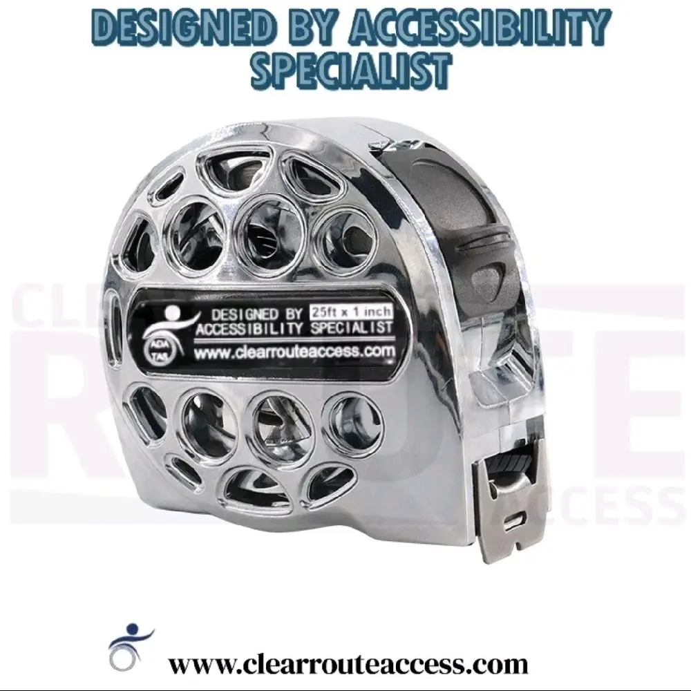 Accessibility Code Tape Measure - Stainless Steel, 24" x 1" x 0.5" (Approx.), Durable Design for ADA and TAS Compliance