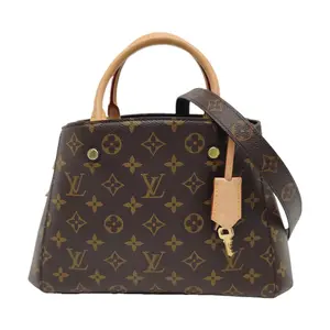 Pre-owned Louis Vuitton CANVES Tote Bags Montaigne BB Monogram Canvas Handbag with Detachable Shoulder Strap