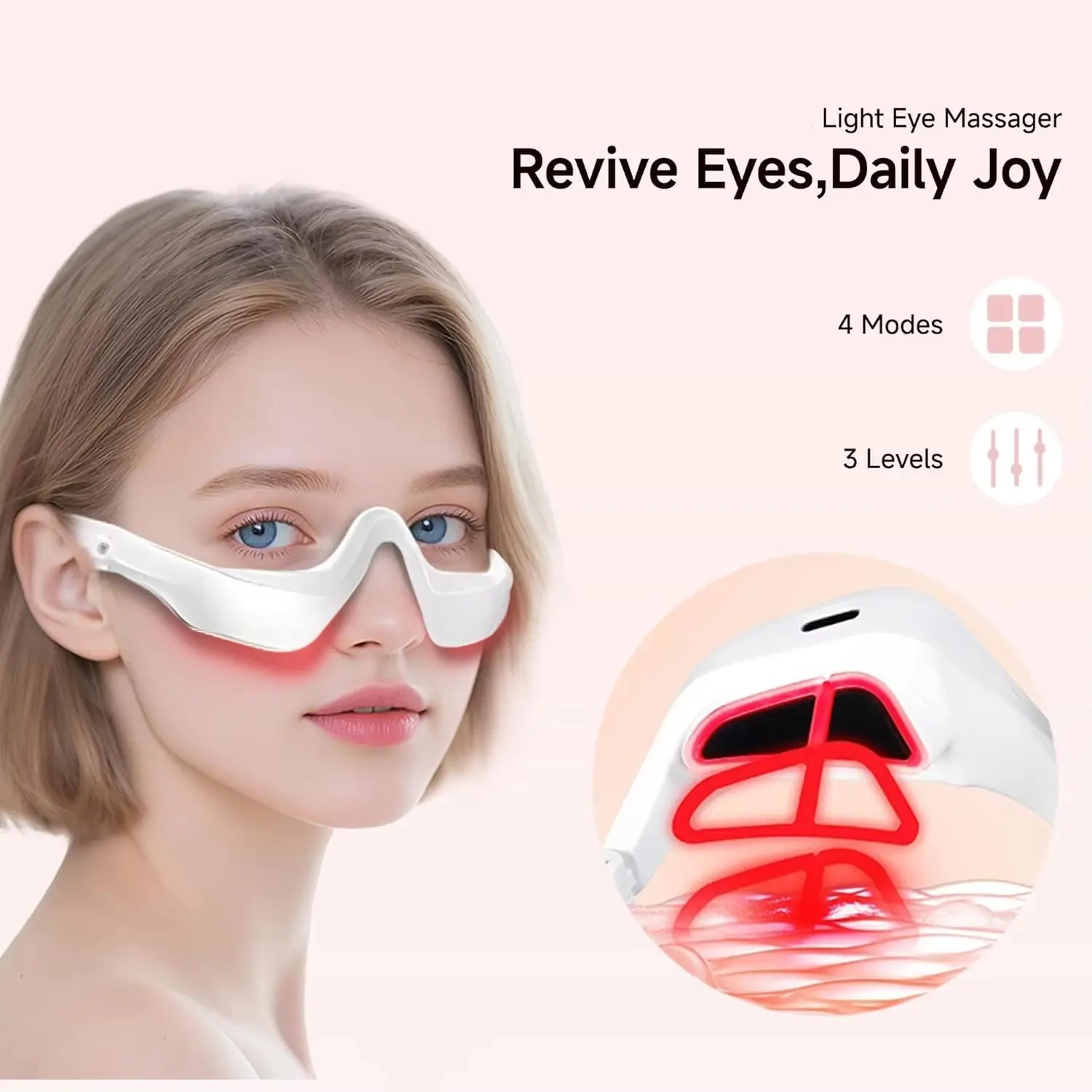 3D Eye Care Beauty Device, Electric Eye Massager for Dark Circles and Puffiness Relief