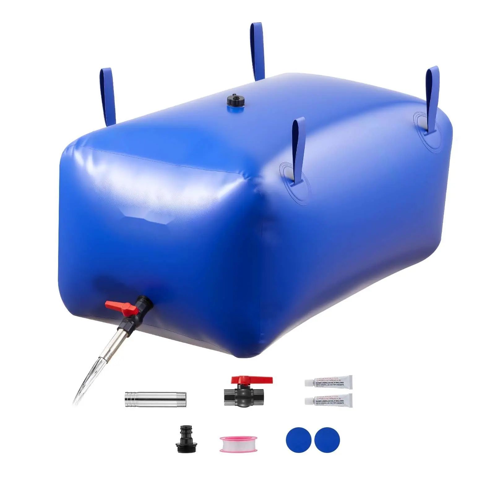 Water Storage Bladder, 63.4-Gallon Large Capacity Water Bag, Portable Collapsible Soft-Water Container, Leakproof And Tear-Resistant PVC Emergency Water Storage Tank For RV, Truck, Camping, And Outdoor Use