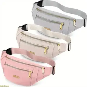 Unisex 3-Pack Waterproof Waist Packs, Running Waist Design with Adjustable Size Straps, Multi-Wear Functionality, Travel-Ready for Sports and Workouts