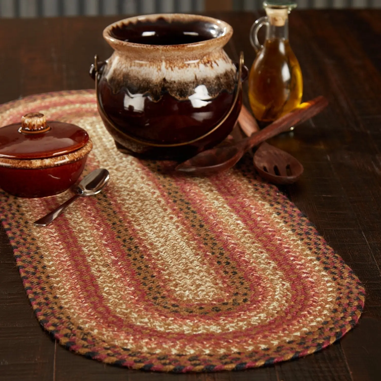 Autumn Blaze Braided Table Runner