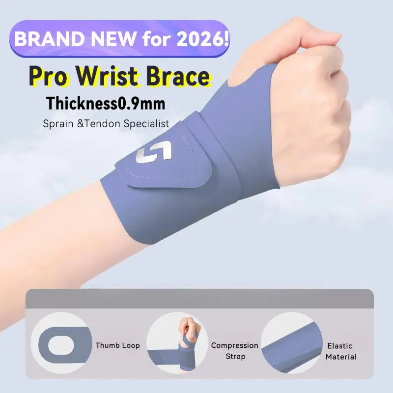 2026 Spring 2-Pack Wrist Brace Wraps - Adjustable Compression, Breathable, 7a Anti-Bacterial, Thumb Loop for Pain Relief, Stability, Tendonitis, Carpal Tunnel | Sports Wristbands, Fitness Accessories, Wrist Straps, Breathable Wristbands, Gym, Office, Poly