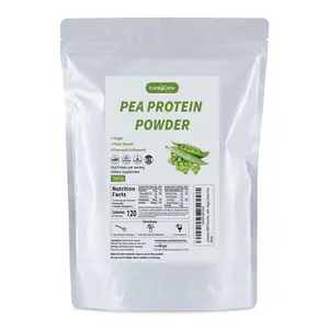 LuckyCare Pea Protein Powder - Unflavored Vegan Formula, 1.1 Pounds, 26g Per Serving, Gluten Free, Organic Plant Based, Dietary Health Source - Healthcare Supplement Nutrition