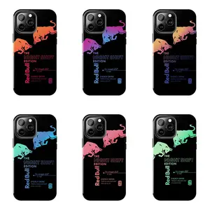 Red Bull Night Shift Edition Case for iPhone 17-7 Pro Max Plus & Samsung Galaxy S26-S21 Ultra Plus - Energy Drink Bull Logo Aesthetic Phone Cover unisex