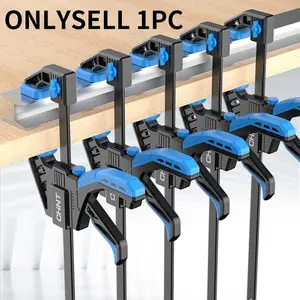 OUDISI 2-Pack/4-Pack Mini 4-Inch/6-Inch F-Clamps Trigger-Action Quick-Release Dual-Purpose, Multifunction Adjustable Woodworking Clamps Durable Metal Construction with Rotating Adjustment For Precision Woodworking Battery-Free DIY Home Improvement Tools