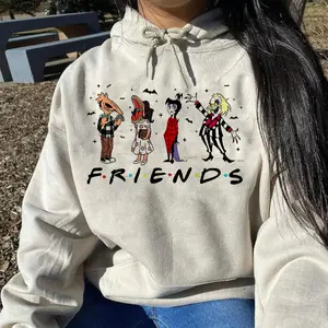 Beetlejuice Friends Halloween Shirt Cotton Fit Long Sleeve Hoodie