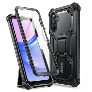 i-Blason Case for Samsung Galaxy A16 2024/A55/A54A23/A15/A14 5G 4G，Heavy-duty full-body kickstand case with built-in screen protector, offering shockproof smartphone protection