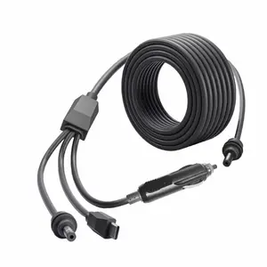 For Starlink Mini 3 in 1 DC Power Cable 10FT, 100W+ USB C Charging 12-24V Cigarette Lighter Plug and DC Male Power Cable Cord for Starlink Mini, Plug and Play For Starlink Mini Accessories 3M Length