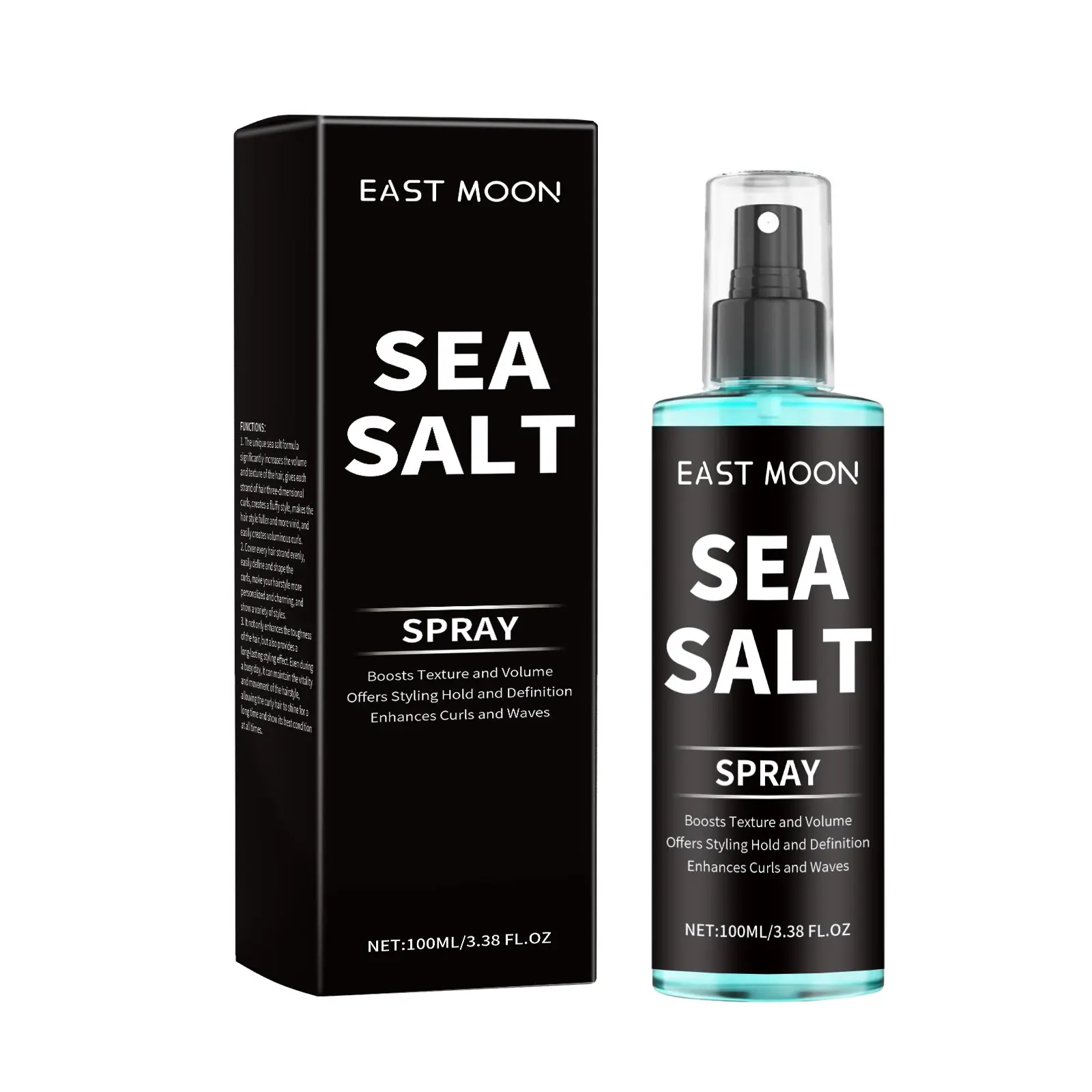 Sea Salt Spray, Spray for Hair Men Hair Texturizing With Kelp Red Algae Extract for Natural Beach Waves Styling Sprays(3.38Floz/Pcs) (1PCS)