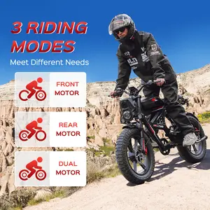 Peak Electric Bike for Adults, Peak 3000, 28/34 MPH, 48V 25AH Battery, 20" Fat Tire, Moped Style, UL2849 Commuter Dual Suspension Ebike Lightweight Folding Ebike