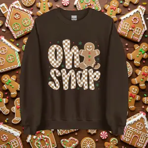 Oh Snap Christmas Gingerbread Sweatshirt by Gildan