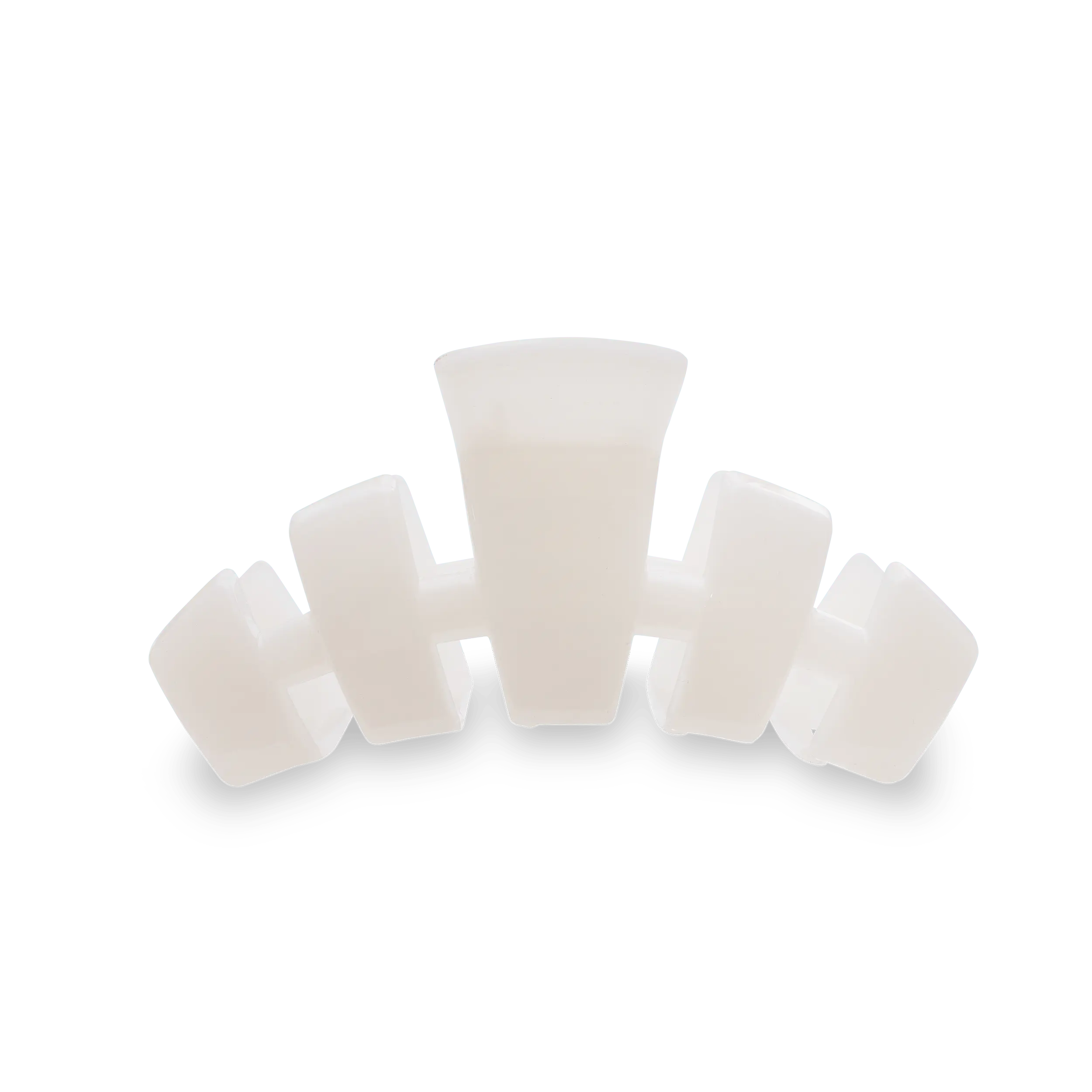 TELETIES - Coconut White - Medium - Classic Hair Claw Clip - Strong Grip