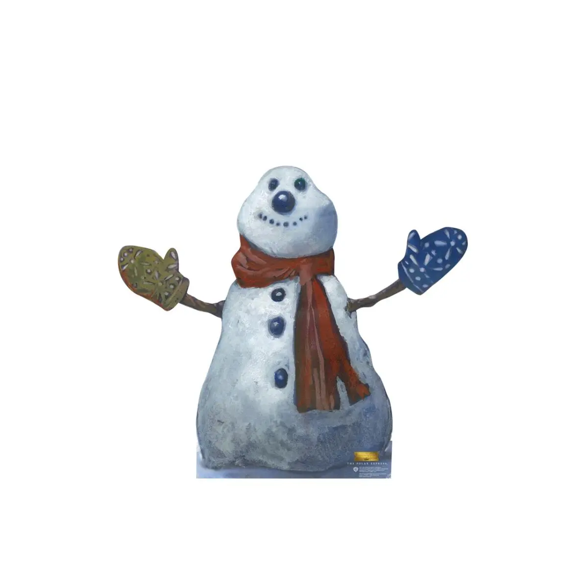 Advanced Graphics 2922 Polar Express Snowman Cardboard Cutout, 45in x 50in Holiday Party Decor, Home Decor with High Print, Novelty Playful Design