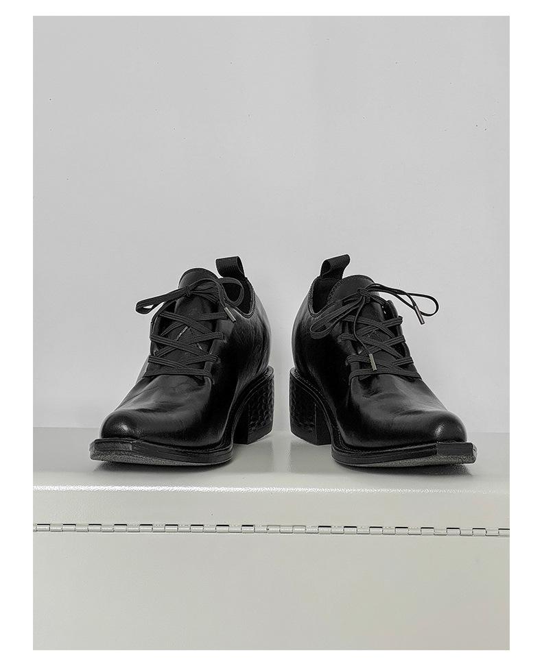 New 2026 British vintage lace-up Derby shoes for men, 7 cm hidden height lift, casual and business formal styles, fashionable leather dress shoes