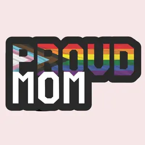 Proud Mom Sticker - 4" x 2.2" Vinyl Decal for Cars Windows Laptop Water Bottles Waterproof Custom Name Decal DIY Exterior Decoration