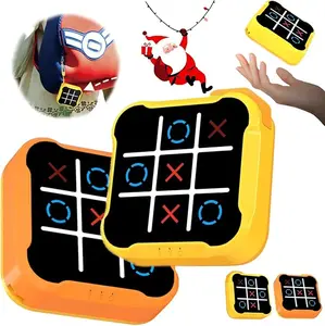 Tic Tac Toe Game, New 3-in-1 Tic Tac Toe Electronic Game, Handheld Mini Tic Tac Toe Game Electronic, Portable Travel Puzzle Game Console, Infinite Tic-Tac-Toe Board Games for Ages 3+ (Mix) Compact Durable
