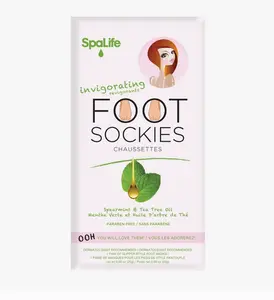 SpaLife - Spearmint & Tea Tree Oil Foot Sockies Masks Nourishing Nail Cleansing