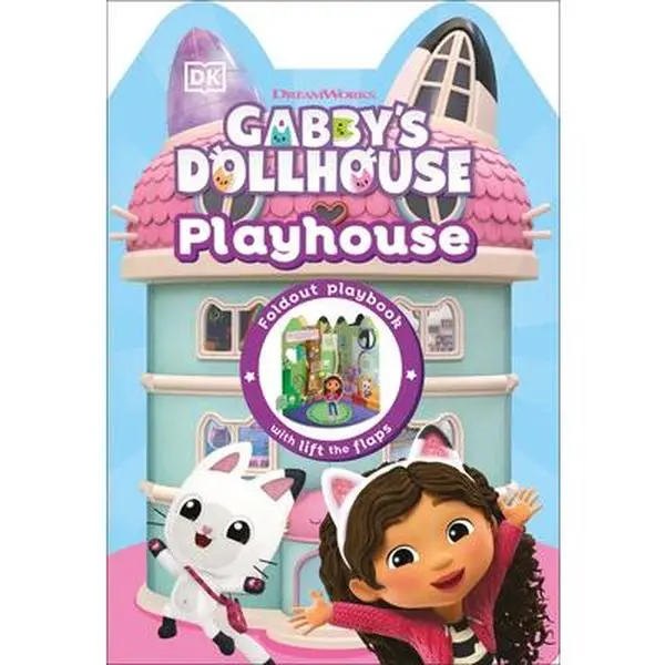 Gabby's Dollhouse Playhouse Interactive Book, DK, Hardcover, Folding Pages, Carousel Design (Children's Humanities & Social Sciences Book)