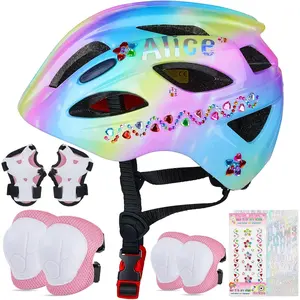 F-HDW05  Kids Helmet 3-8 Adjustable Toddler Helmets with Kids Knee Pads and Elbow Pads Set for Cycling, Scooters, Skateboarding, Skating