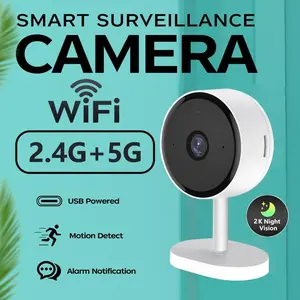 【Alaga AI 2K FHD MINI 2.4G/5G WiFi Camera】with 3-Year Warranty, Dual-Band, Night Vision, Human/Pets Detection Security Monitor Water Proof Monitoring Remote Protection, Mini Camera, Cameras for Home, 360 Camera