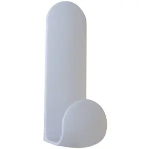 Interdesign Plastic Tall Adhesive Hook, 2-Pack, Home Organiser for Home Supplies Organization