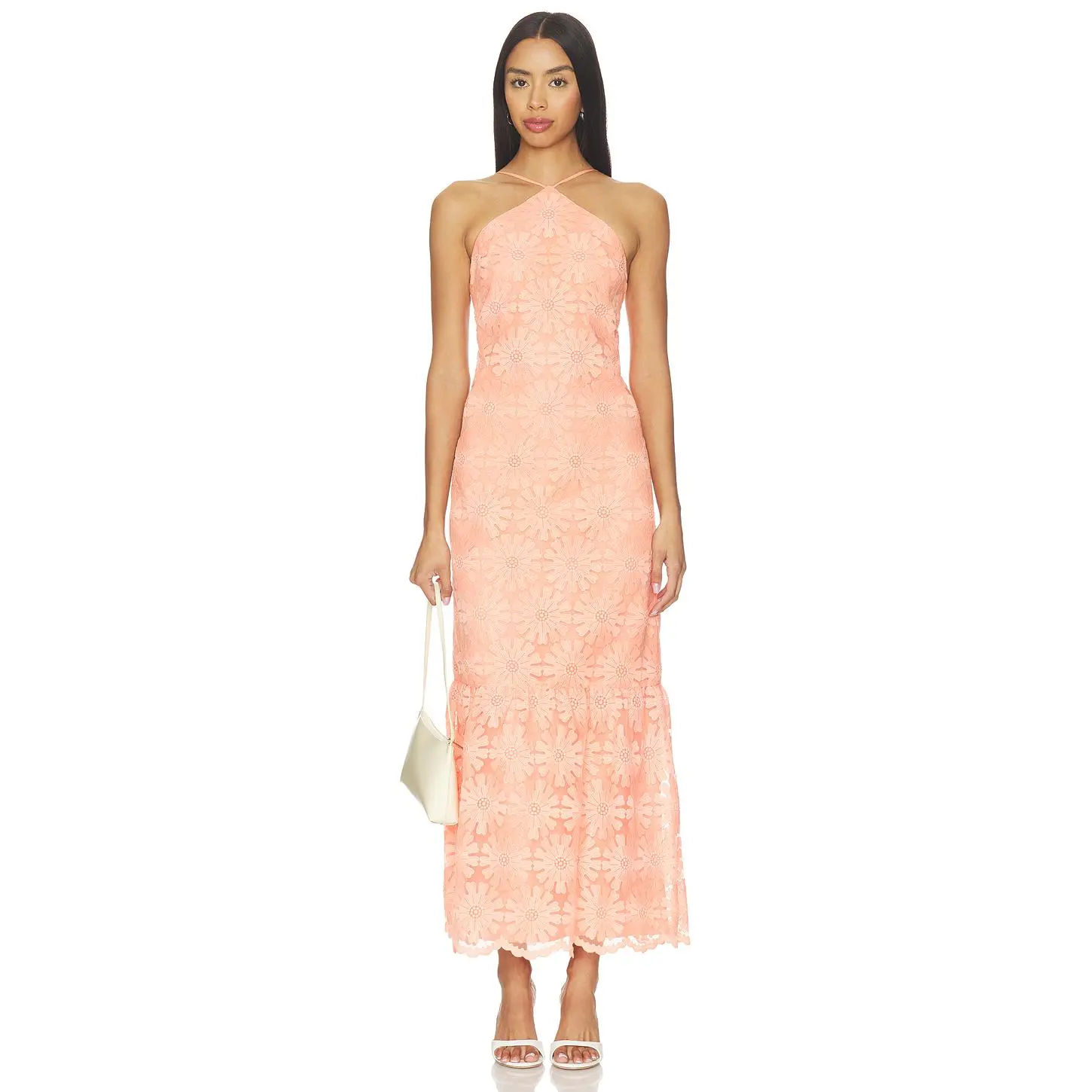Amanda Uprichard Darcey Maxi Dress in Creamsicle