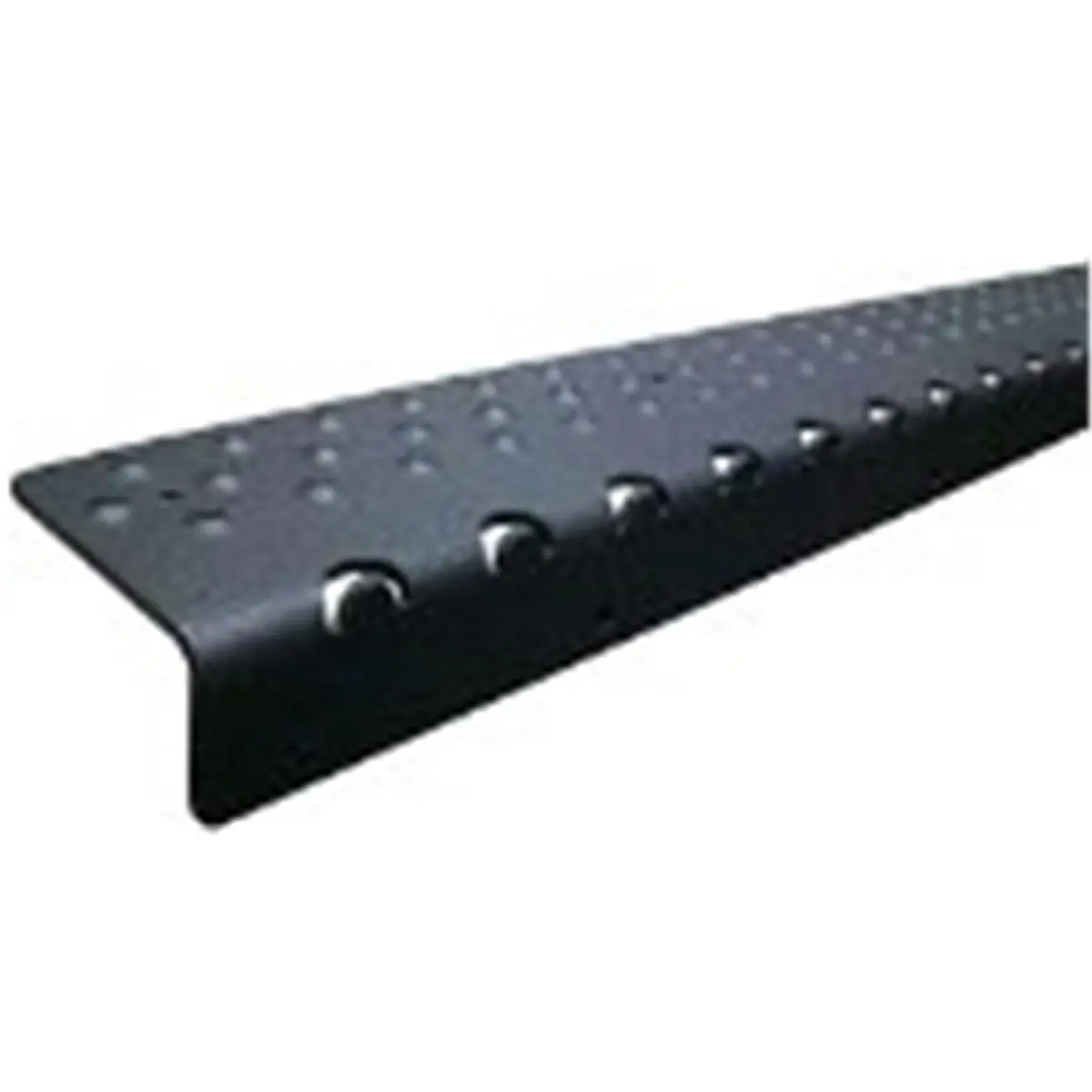 212 MAIN Easy-to-Install Aluminum Powder-Coated Non-Slip Stair Nosing (Black, 1 lbs, 2.75x30x1.13 in, 9 Holes for Quick Installation) - Government-Approved Indoor Hobby Space Safety Accessory for Wood Surfaces
