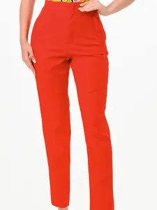 Ankle-length Trousers With High Waist & Pleated Waist - Pantalón Tobillero Con Cintura Alta & Cintura Plisada
