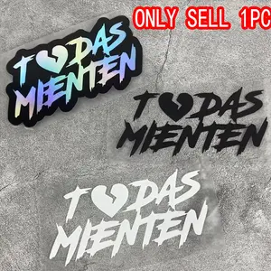 Todas Mienten Car Sticker, Waterproof Vinyl Decal Decoration, Sticker for Cars, Suitable for Motorcycle Side Panel Fuel Tank Scooter Car Bumpers Window, Sticker Decals, Motorcycle Stickers