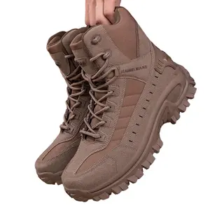 Men's All-Weather All-Terrain High-Top Round Toe Lightweight Breathable Slip-Resistant Outdoor Sports Boots for Mountaineering Trekking Work Tactical Activities fashion outdoor shoe hikingshoes trekking  boots jungle