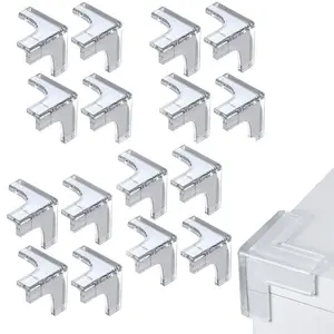 16Pcs Anti-Mold Antibacterial Silicone Corner Protector Stickers, Self-Adhesive Anti-Slip Non-Drop Device, Child Safety Home Protection Pad Set